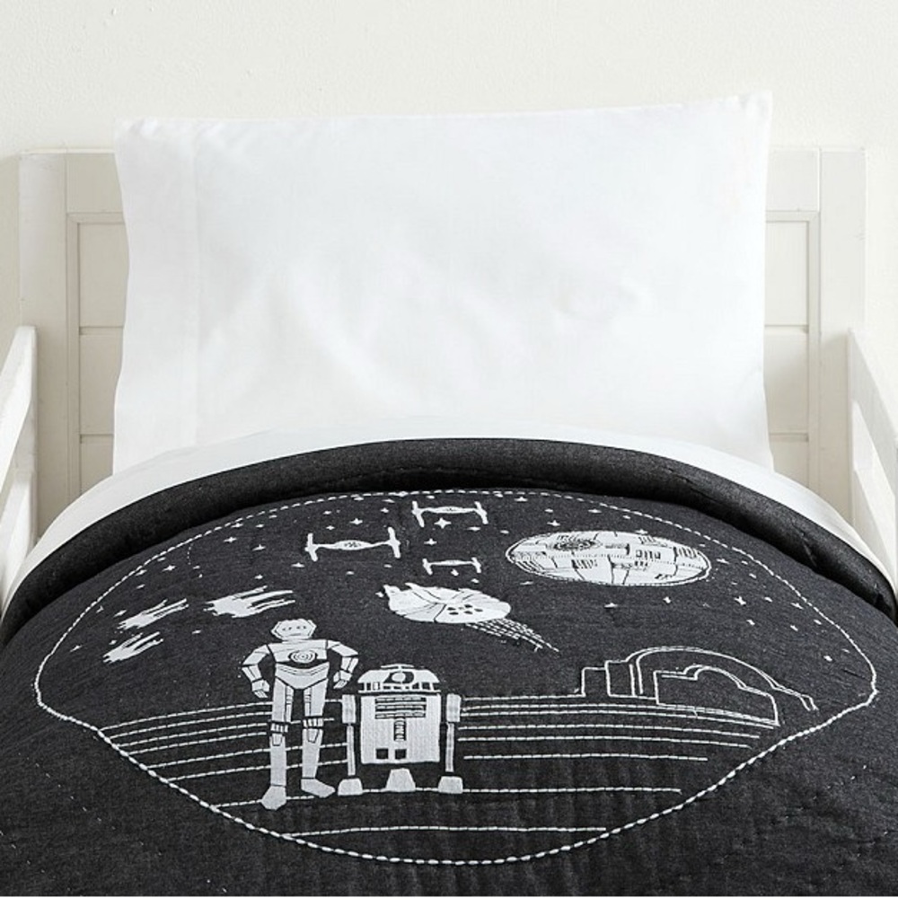 Pottery Barn Kids Black and White Quilted Bedding